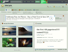 Tablet Screenshot of alex-lynx.deviantart.com