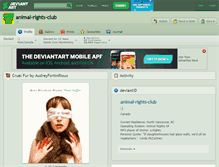 Tablet Screenshot of animal-rights-club.deviantart.com