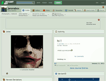 Tablet Screenshot of janonabox.deviantart.com