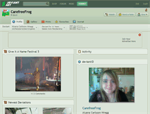Tablet Screenshot of carefreefrog.deviantart.com