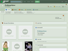 Tablet Screenshot of professorgrow.deviantart.com