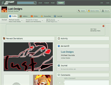 Tablet Screenshot of lust-designs.deviantart.com