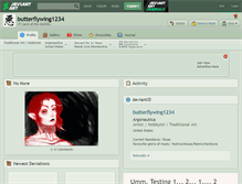 Tablet Screenshot of butterflywing1234.deviantart.com