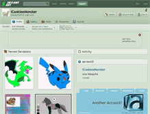 Tablet Screenshot of icookieemonster.deviantart.com