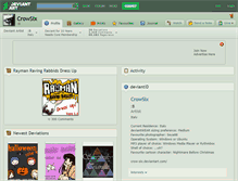 Tablet Screenshot of crowsix.deviantart.com