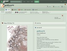 Tablet Screenshot of goldflower92.deviantart.com