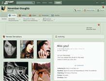Tablet Screenshot of november-thoughts.deviantart.com