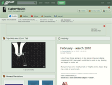 Tablet Screenshot of cypher98p284.deviantart.com