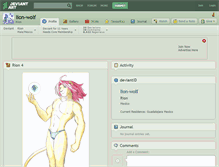 Tablet Screenshot of lion-wolf.deviantart.com