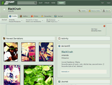 Tablet Screenshot of blackcrush.deviantart.com