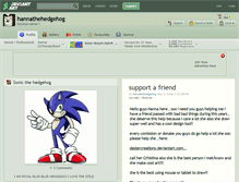 Tablet Screenshot of hannathehedgehog.deviantart.com