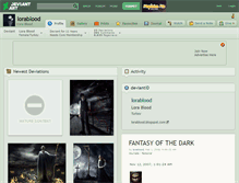 Tablet Screenshot of lorablood.deviantart.com