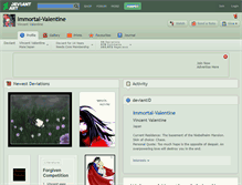 Tablet Screenshot of immortal-valentine.deviantart.com