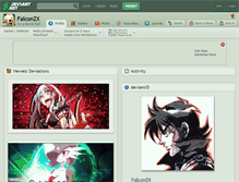 Tablet Screenshot of falconzx.deviantart.com