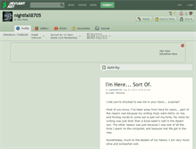 Tablet Screenshot of nightfall8705.deviantart.com