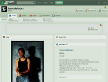 Tablet Screenshot of immortalscars.deviantart.com
