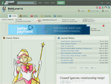 Tablet Screenshot of bishilover16.deviantart.com