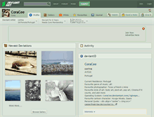 Tablet Screenshot of coracee.deviantart.com