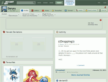 Tablet Screenshot of doruru.deviantart.com