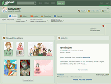 Tablet Screenshot of kirbyskitty.deviantart.com