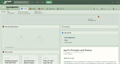 Desktop Screenshot of boundpoems.deviantart.com