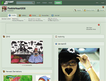 Tablet Screenshot of feebleheart008.deviantart.com