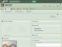 Tablet Screenshot of fidgetkitten.deviantart.com