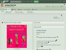 Tablet Screenshot of lindsay-fanclub.deviantart.com