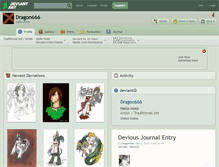 Tablet Screenshot of dragon666.deviantart.com
