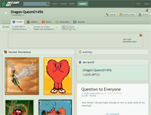 Tablet Screenshot of dragon-queen01456.deviantart.com