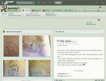 Tablet Screenshot of darkkitty7.deviantart.com