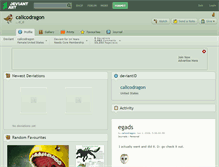 Tablet Screenshot of calicodragon.deviantart.com