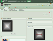 Tablet Screenshot of custodius-87.deviantart.com