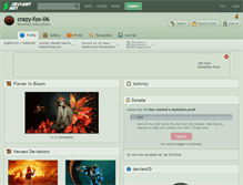 Tablet Screenshot of crazy-fox-06.deviantart.com