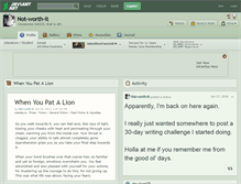 Tablet Screenshot of not-worth-it.deviantart.com