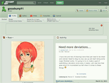 Tablet Screenshot of goosebump91.deviantart.com