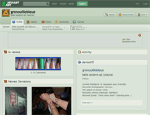 Tablet Screenshot of grenouillebleue.deviantart.com