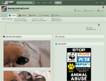 Tablet Screenshot of maniacanimallover.deviantart.com