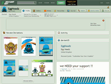 Tablet Screenshot of eggheadz.deviantart.com