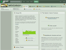 Tablet Screenshot of captivecreatures.deviantart.com