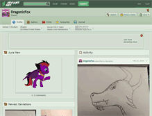 Tablet Screenshot of dragonicfox.deviantart.com