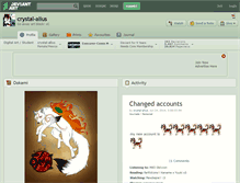 Tablet Screenshot of crystal-alius.deviantart.com
