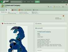 Tablet Screenshot of cricket-and-company.deviantart.com