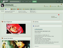 Tablet Screenshot of evilminky666.deviantart.com