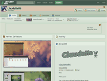 Tablet Screenshot of claudette86.deviantart.com