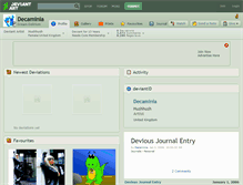 Tablet Screenshot of decaminia.deviantart.com