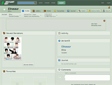 Tablet Screenshot of elinasaur.deviantart.com
