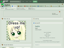 Tablet Screenshot of hayliliz.deviantart.com