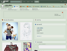 Tablet Screenshot of cute-alien.deviantart.com