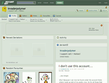 Tablet Screenshot of invaderpolymer.deviantart.com